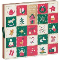 Generisch Ein Adventskalender mit Tee, bestehend aus 24 Türchen – 6 verschiedene Sorten, jeweils 36 Gramm