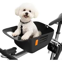 WAN Hunde-Fahrradkorb - Fahrradkorb Hund - Gemeinsam Fahrräder - Robuste Aluminiumkonstruktion - Bis zu 12 kg - Schwarz