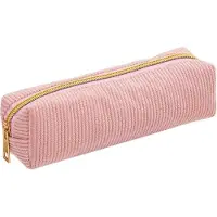 LTPRTZ Schule Etui - Pen-Etui Leinen - Werkzeuge Organisieren - Weiches Samt Stoff - 20 cm - Rosa