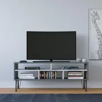 Dripio TV-Standard mit Wandmontage, Anthrazit/Weiß, 120x25x46,6 cm, Melamin