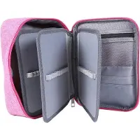 LTPRTZ Multifunktionale Tasche - Bleistifttasche Zeichnungskoffer - Kunstausstattung - Mit Draagriem - 22.5x15x6.5cm - Rosa