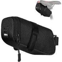 LTPRTZ Fahrradsatteltasche - Kleine Fahrradtasche - Aufbewahrung Fahrradausrüstung - Langlebiges Polyester Material - Kompakte Größe - Schwarz