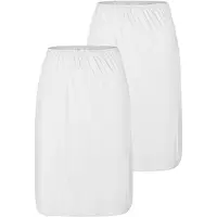 Nina von c. Unterrock NINA VON C. "2er Pack Halbrock Länge 60 cm Elegance", Damen, Gr. 46, weiß (weiß weiß), Obermaterial: 81% Viskose CV. 19% Polyester PES., Röcke Unterrock