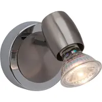 Brilliant Wesley LED Wandspot eisen/chrom