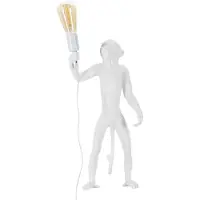 Mauro Ferretti Stolná lampa opica E27 Ø 26x34x55 cm biela
