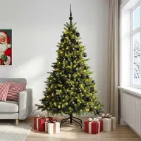 Syfax Künstlicher Weihnachtsbaum mit Weihnachtskugel 240 cm 300 LEDs