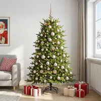 Syfax Künstlicher Weihnachtsbaum mit Weihnachtskugel 240 cm 300 LEDs