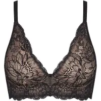 Triumph Bügelloser BH "Amourette Charm", Damen, Gr. 75, Cup D, schwarz, Spitze, Obermaterial: 70% Polyamid, 30% Elasthan, gemustert, BHs Bügelloser BH, Stretch-Spitze