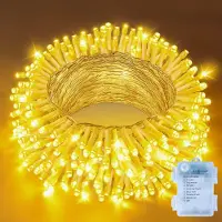 Dripio LED-Lichterkette 10 m, 100 warmweiße LEDs, batteriebetrieben, IP44