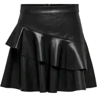 ONLY Lederimitatrock "ONLEMMA FAUX LEATHE FRILL SKIRT NOOS OTW"