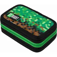 St. Majewski Federmäppchen 3 Fächer - Mäppchen für Mädchen und Jungen - Federmappe 3-Fach Federtasche Gefüllte Schüleretui Schulmäppchen - Game Zone Motiv