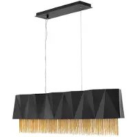 Hinkley/ Fredrick Ramond Elstead Zuma Hängeleuchte E27 6-fach 33cm Satinschwarz, Gold