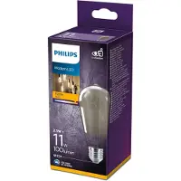 Philips Filament-Lampe Rauchglas 11W ST64 E27, 2,3 W, 11 W, E27, 100 lm, 15000 h, Flame