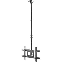 Aisens Soporte Techo Giratorio Inclinable Extensible Monitor TV 50kg 37-80 Negro