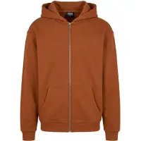 Urban Classics Fluffy Zip Hoody rustred XXL