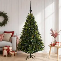 Syfax Künstlicher Weihnachtsbaum mit Kugel 150 cm 150 LEDs