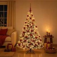 Syfax Künstlicher Weihnachtsbaum mit Kugel 120 cm 150 LEDs