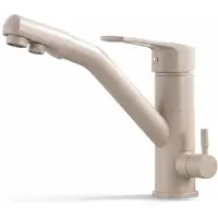 KLK JL Küchenarmatur - 3-Wege-Armatur - Auslauf um 360° schwenkbar - Beige