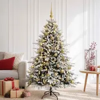 Syfax Künstlicher Weihnachtsbaum mit Weihnachtskugel 150 cm 150 LEDs