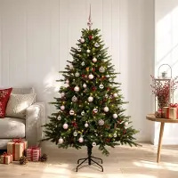 Syfax Künstlicher Weihnachtsbaum mit Weihnachtskugel 150 cm 150 LEDs