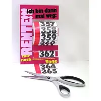 Merkloos Omgoods – Adventskalender: 365 Tage bis zur Rente, mit Aufklebern