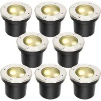 OEM LED-Begrübnislicht für Außen - Rund - IP65 Wasserfest - 3 Watt 300 Lumen - warmes Weiß - Gartenlichter und Einbauscheinwerfer für Außen für in den Boden