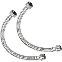 OEM RVS-Wasserhahn-Konverter - 400mm - 2 Stück - für Küche und Bad - G1/2 nach G1/2 - Wasserzuleitungsrohr - 304 Edelstahl