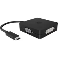 Icy Box IB-DK1104-C, 4-in-1 Type-C zu HDMI oder DisplayPort oder VGA oder DVI Grafikadapter, 3840 x 2160 Pixel