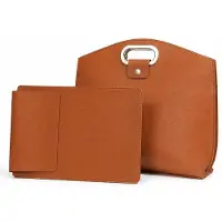 OEM Wasserdichter Laptop- & Tote Set - 14-15,6 Zoll - Metallischer Griff - Für Arbeit und Geschäft - Braun