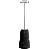 Villeroy & Boch Siena LED-Akkuleuchte-Chrom/Marmor schwarz-mit LED (2200K/3000K)