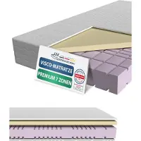 AM Qualitätsmatratzen | Premium Visco-Matratze 200x200 cm | H2 | Kaltschaummatratze mit 4 cm Visco-Auflage | 23 cm Höhe | Germany | 200 x 200 cm