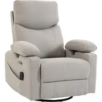HOMCOM Elektrischer Relaxsessel mit Dreh- und Schaukelfunktion, Massage