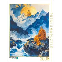 CALVENDO Puzzle: Begegnung am Wasser – Ein Mönch in Tibet | 2000 Teile, fertige Größe: 90 x 67 cm | Fotopuzzle für entspannte Stunden