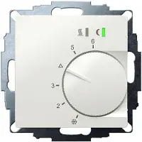 Eberle 547895524502 UP-Raumregler, RAL9010 glänzend 55x55, 5-30C, AC 24V, Triac-Ausgang, Schaltbar 5 Stellantriebe a 3W, Change-Over-Eingang, TA