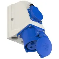Pce 9223-6fw CEE-Wandsteckdose + SSD COMBO 32A 3p 6h IP44 92236fw