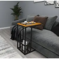 AEA Design Möbel Luxus Braun Beistelltisch Holz Modern Couchtisch Wohnzimmer