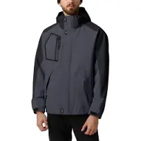 Merkloos Elzusha - Übergangsjacke für Herren, wasserdicht, mit Kapuze und langen Ärmeln