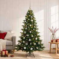 Syfax Künstlicher Weihnachtsbaum mit Weihnachtskugel 150 cm 150 LEDs