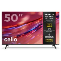 Cello 50 Zoll 4K UHD (3840 × 2160) ROKU Smart LED TV mit Triple-Tuner, Sprachfernbedienung, WLAN, Bluetooth, (Apps: Netflix, Apple TV+, Disney+, RTL+)