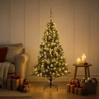 Syfax Künstlicher Weihnachtsbaum mit Kugel 150 cm 150 LEDs