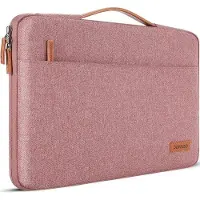 Unyqoos 13,3 Zoll Laptophülle – wasserabweisende Sleeve für 13–13,3 Zoll (350×255×25 mm), Reißverschlussfach, kompatibel mit MacBook Air/Surface/Dell XPS, Rosa