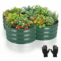 Merkloos Erhöhtes Blumenbeet aus Metall in einzigartiger Form für den Garten