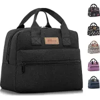 Unyqoos Isolierte Kühltasche (Lunchbag) – wasserdicht, große Kapazität 29,3×19×22 cm, EPE‑Schaum & Aluminiumfolie, 600D Außenstoff, 6 Farben, für Damen & Herren