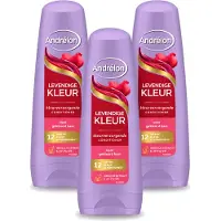 Unilever 3 x Andrélon Conditioner Levendige Kleur - 200 ml - Vorteilspackung - 3 Stücke