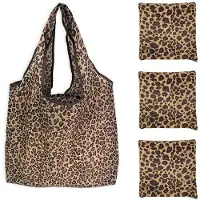 Benza Ibenzoa Set 3 große, leichte faltbare Einkaufstaschen – wiederverwendbar, waschbar, 47 x 35 cm, Polyester, je