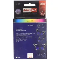 ActiveJet AH-23N Tintenpatrone (Ersatz für HP 23 C1823D; Höchste; 47 ml; farbe), Hohe (XL-) Ausbeute, Cyan, Magenta, Gelb, Tinte auf Farbstoffbasis, 47 ml, 1 Stück(e), Einzelpackung