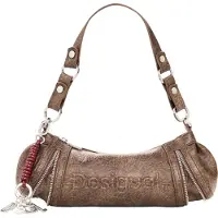 Desigual Elegante Halbrund-Handtasche in Braun mit abnehmbarem Schultergurt