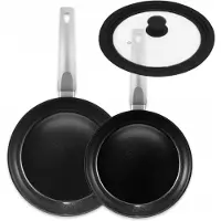 Ambition Verso Pfannen-Set 24/28 cm mit Universaldeckel Induktion