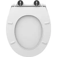 Schutte Thermoplast WC-Sitz WHITE, PREMIUM, mit Absenkautomatik und Schnellverschluss