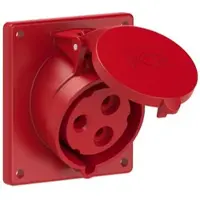 Pce 423-9f9 CEE-Anbausteckdose schräg (92x100mm) 32A 3p 9h IP44/IP54 4239f9